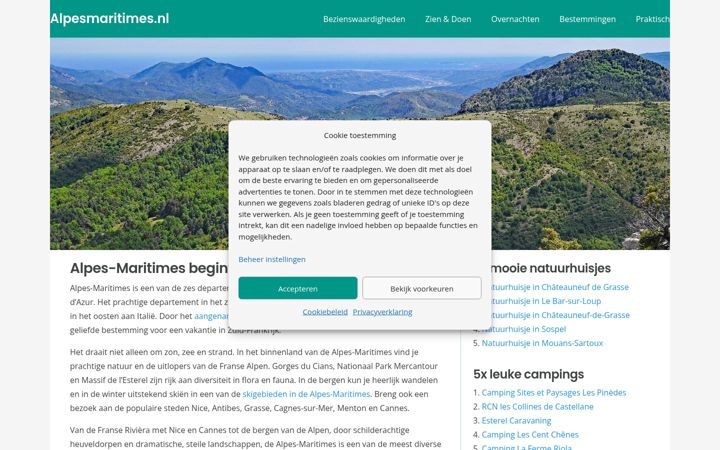 Screenshot of alpesmaritimes.nl