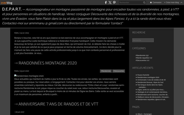 Screenshot of alpesrandotrek.com