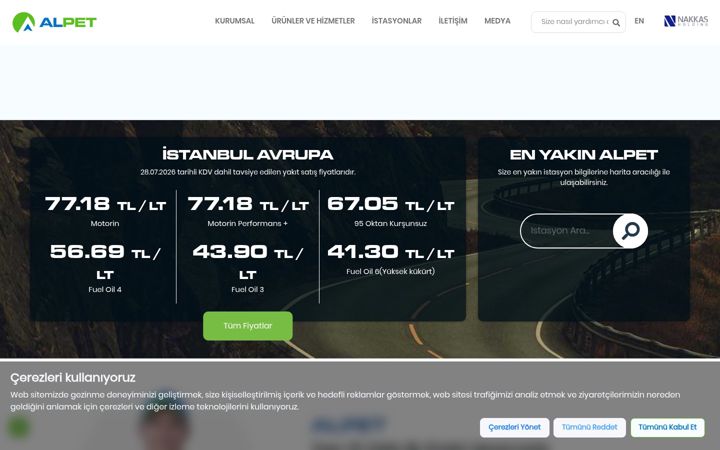 Captura de pantalla de alpet.com.tr