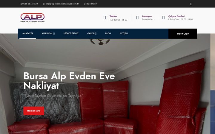 Captura de pantalla de alpevdenevenakliyat.com.tr