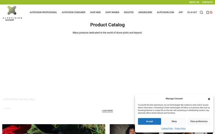 Ekrānuzņēmums no alpevision.shop