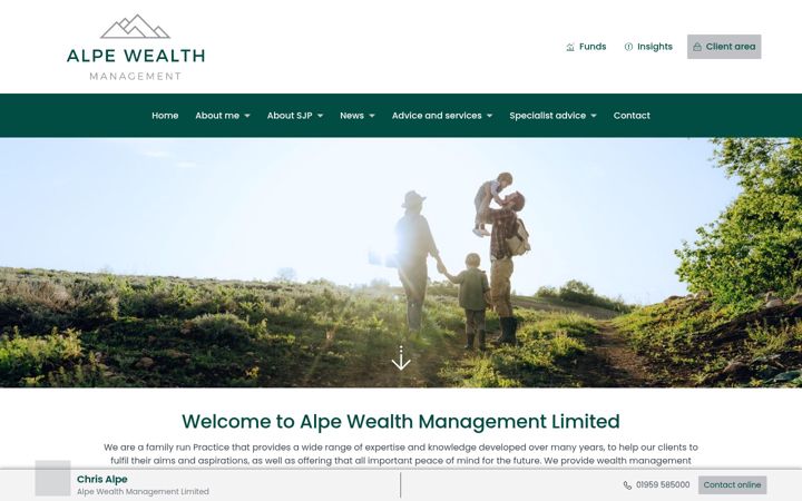 Screenshot of alpewealthmanagement.co.uk