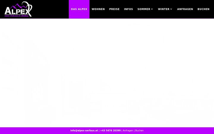 Screenshot of alpex-serfaus.at