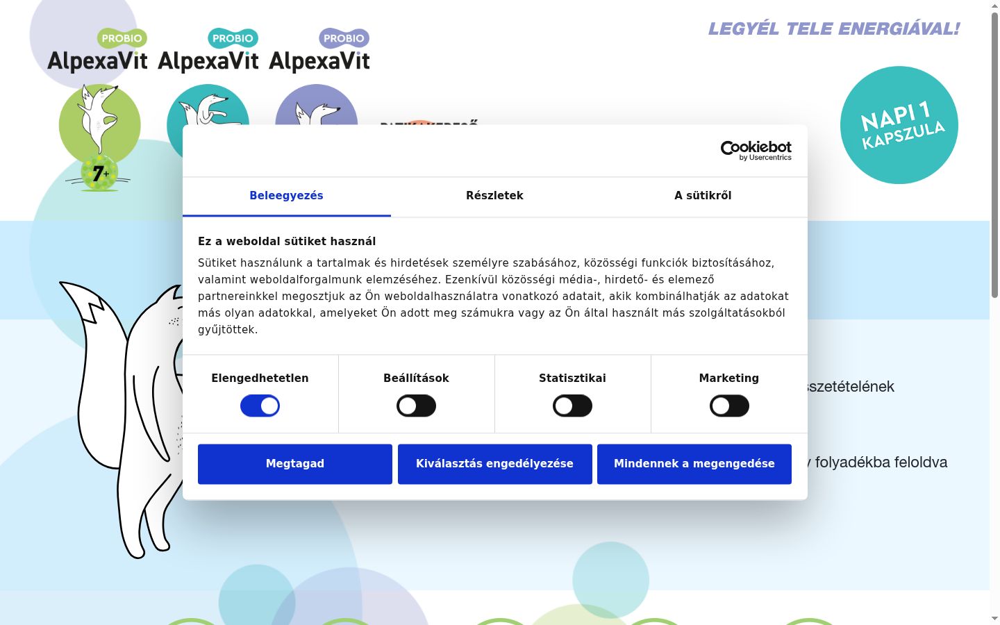 Screenshot tal-banner tal-kunsens muri qabel kwalunkwe interazzjoni