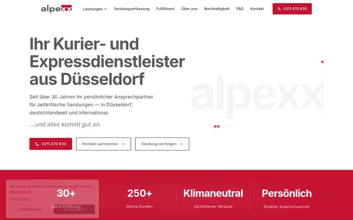 Screenshot von alpexx.de