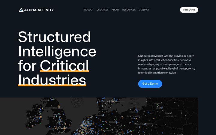 Screenshot of alpha-affinity.com