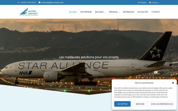 Screenshot of alpha-airport.com