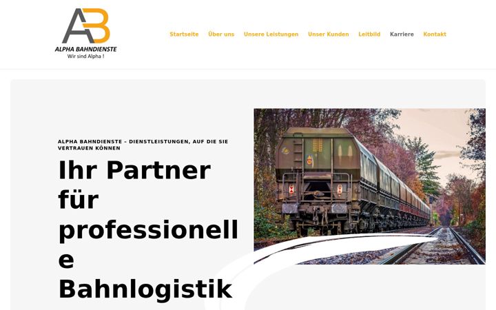 Screenshot of alpha-bahndienste.de