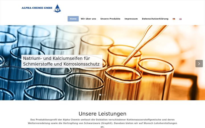 Screenshot of alpha-chemie-freital.de