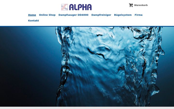 Screenshot of alpha-dampfsauger.de