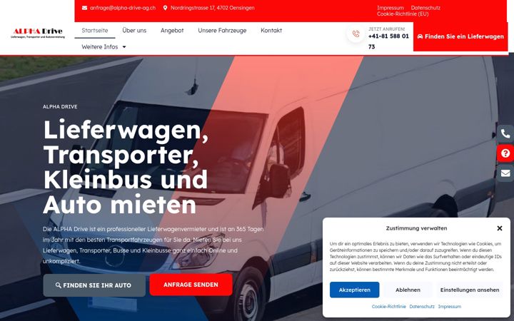 Ekrano kopija alpha-drive-ag.ch