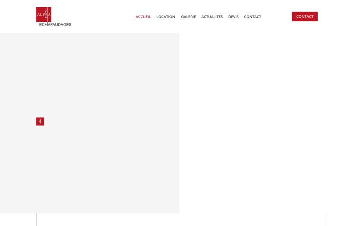 Kuvakaappaus sivustosta alpha-echafaudages.fr