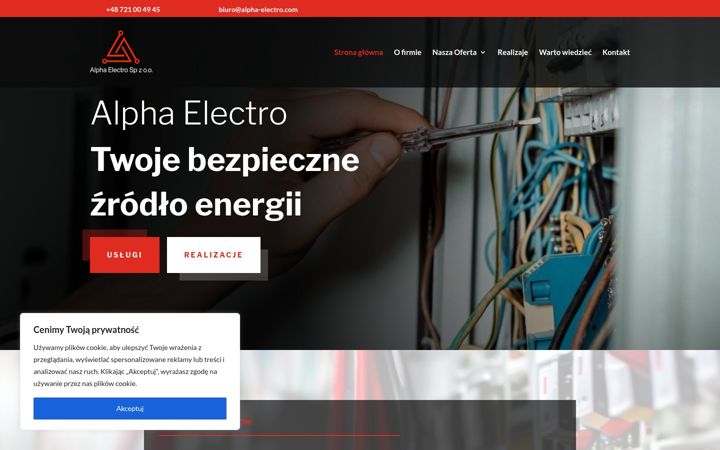 Screenshot of alpha-electro.com
