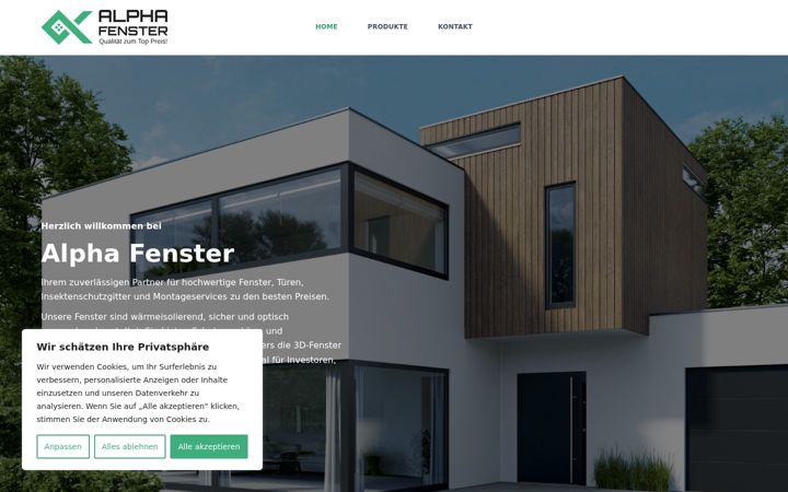 Screenshot of alpha-fenster.at