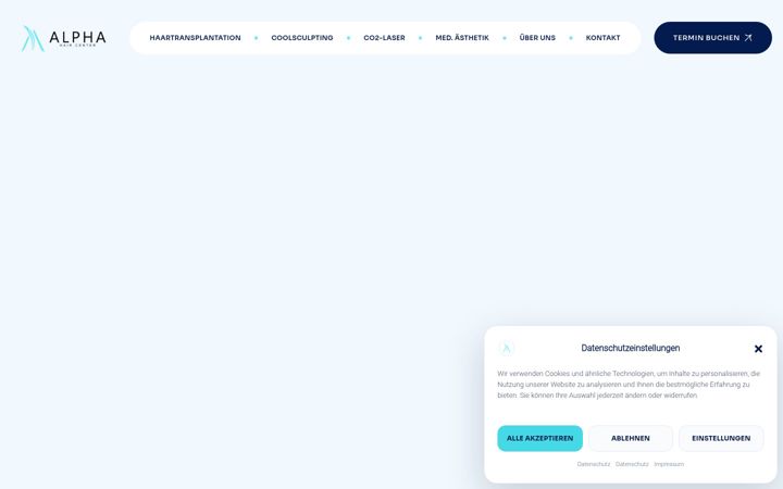 Ekrānuzņēmums no alpha-haircenter.de
