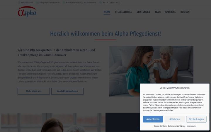 Ekrānuzņēmums no alpha-hannover.de