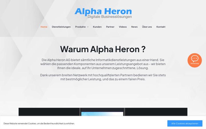 Screenshot of alpha-heron.ch