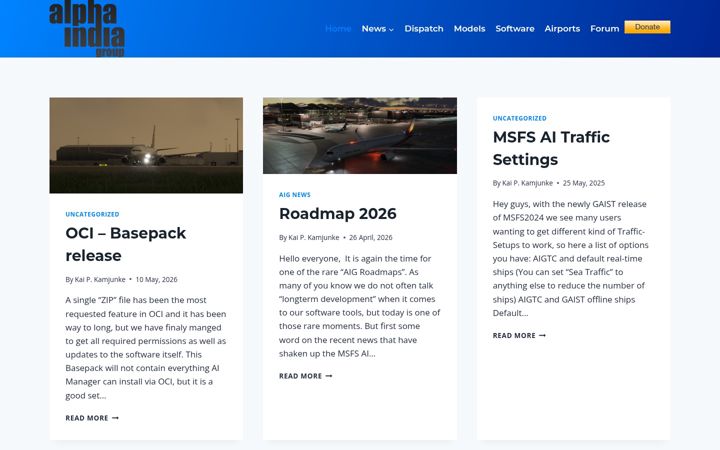 Screenshot di alpha-india.net