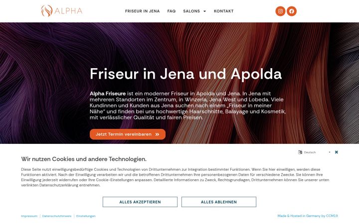 Screenshot of alpha-jena.de