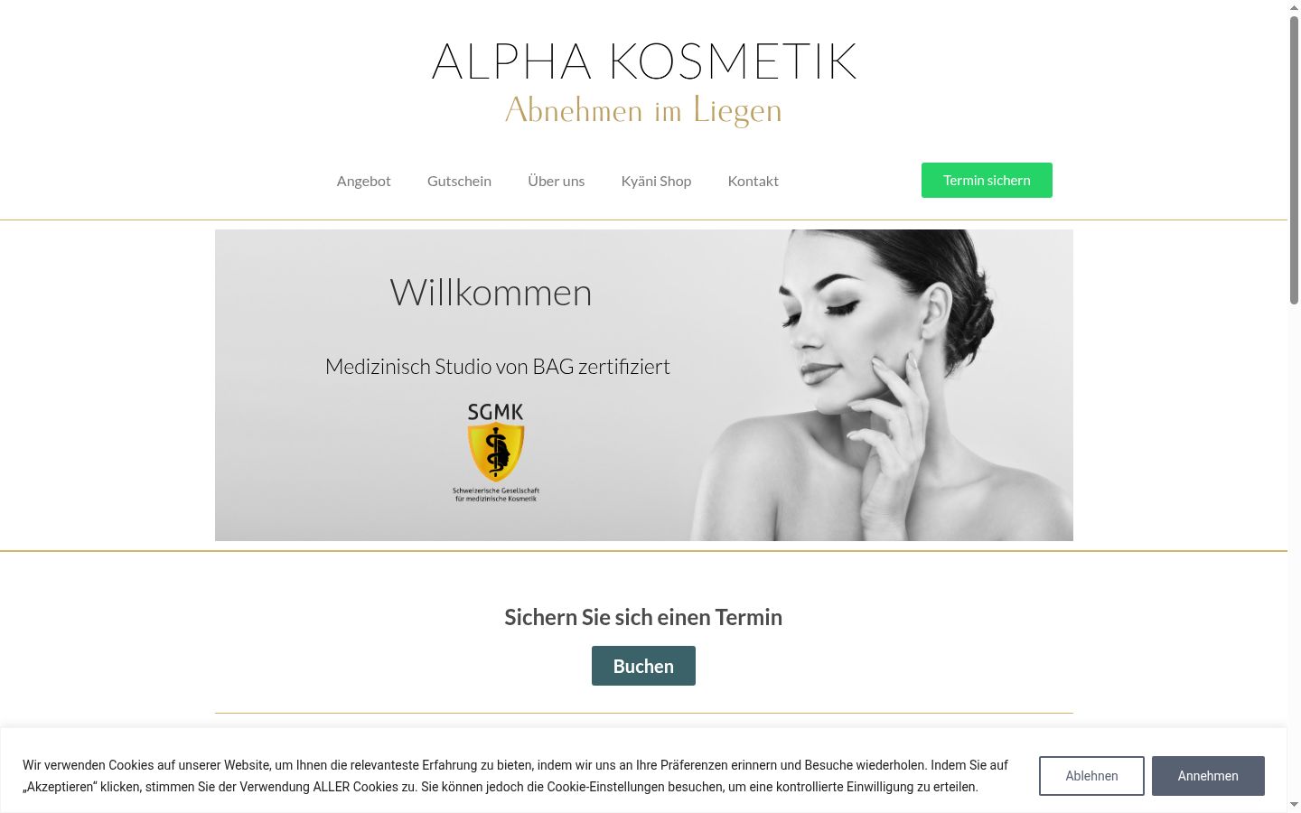 Sutikimo reklamjuostės, rodytos prieš bet kokią sąveiką, ekrano kopija
