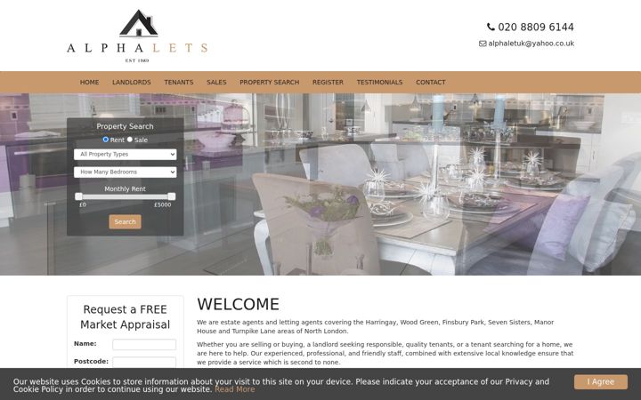 Screenshot of alpha-lets.co.uk