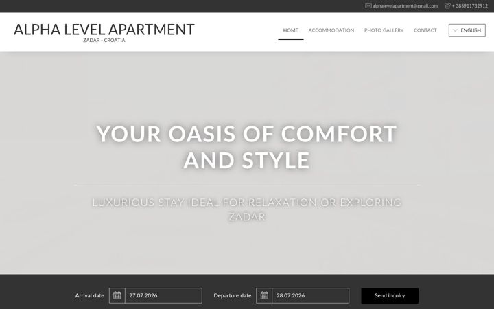 Screenshot of alpha-level-apartment.com