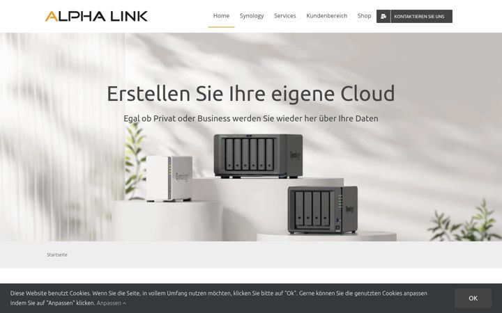 Screenshot von alpha-link.de