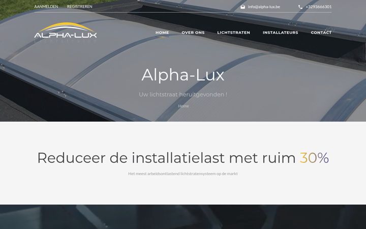 Screenshot of alpha-lux.be