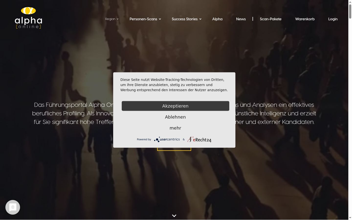 Screenshot van de toestemmingsbanner zoals getoond vóór enige interactie