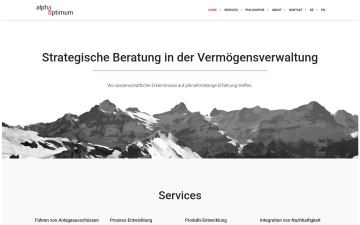 Screenshot von alpha-optimum.ch