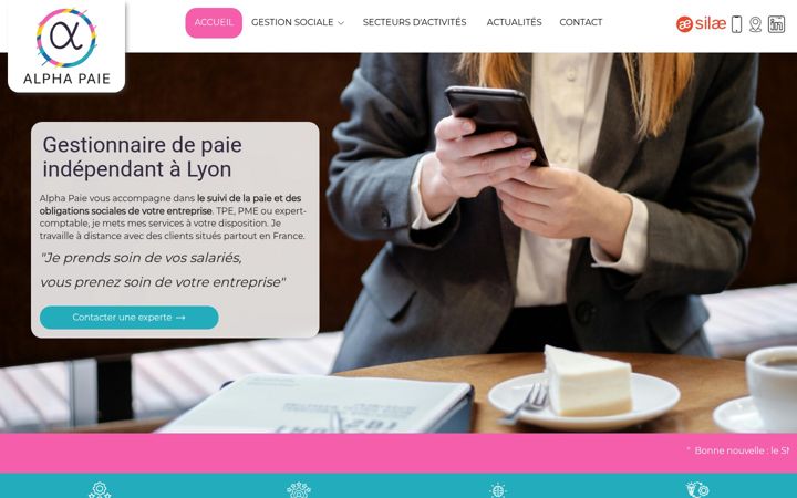 Screenshot of alpha-paie.fr