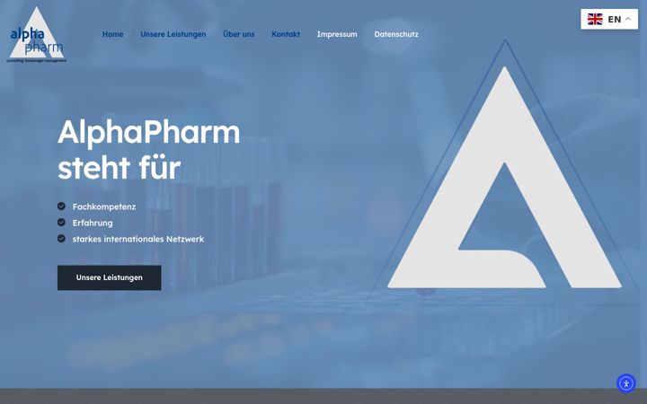 Screenshot of alpha-pharm.com