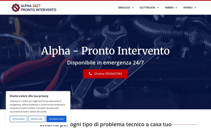 Screenshot of alpha-prontointervento.it