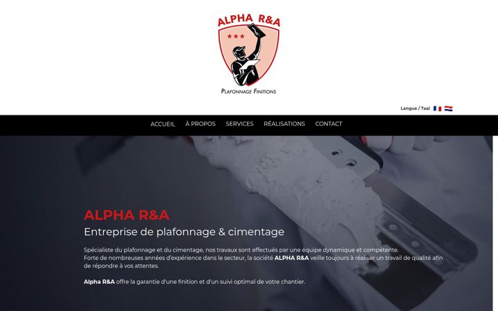 Screenshot of alpha-ra.be