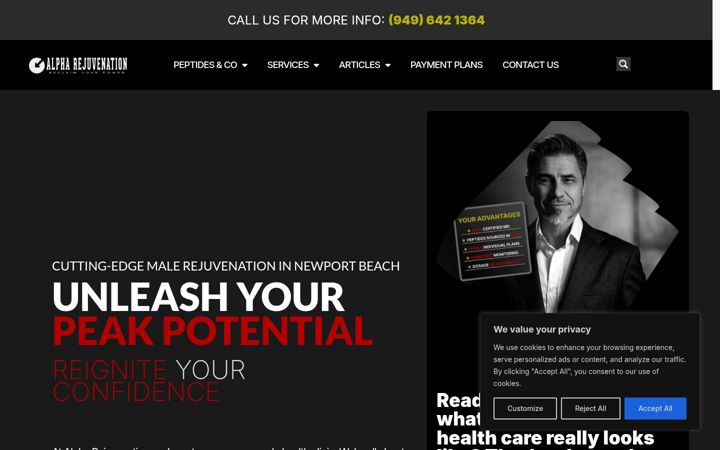Screenshot of alpha-rejuvenation.com