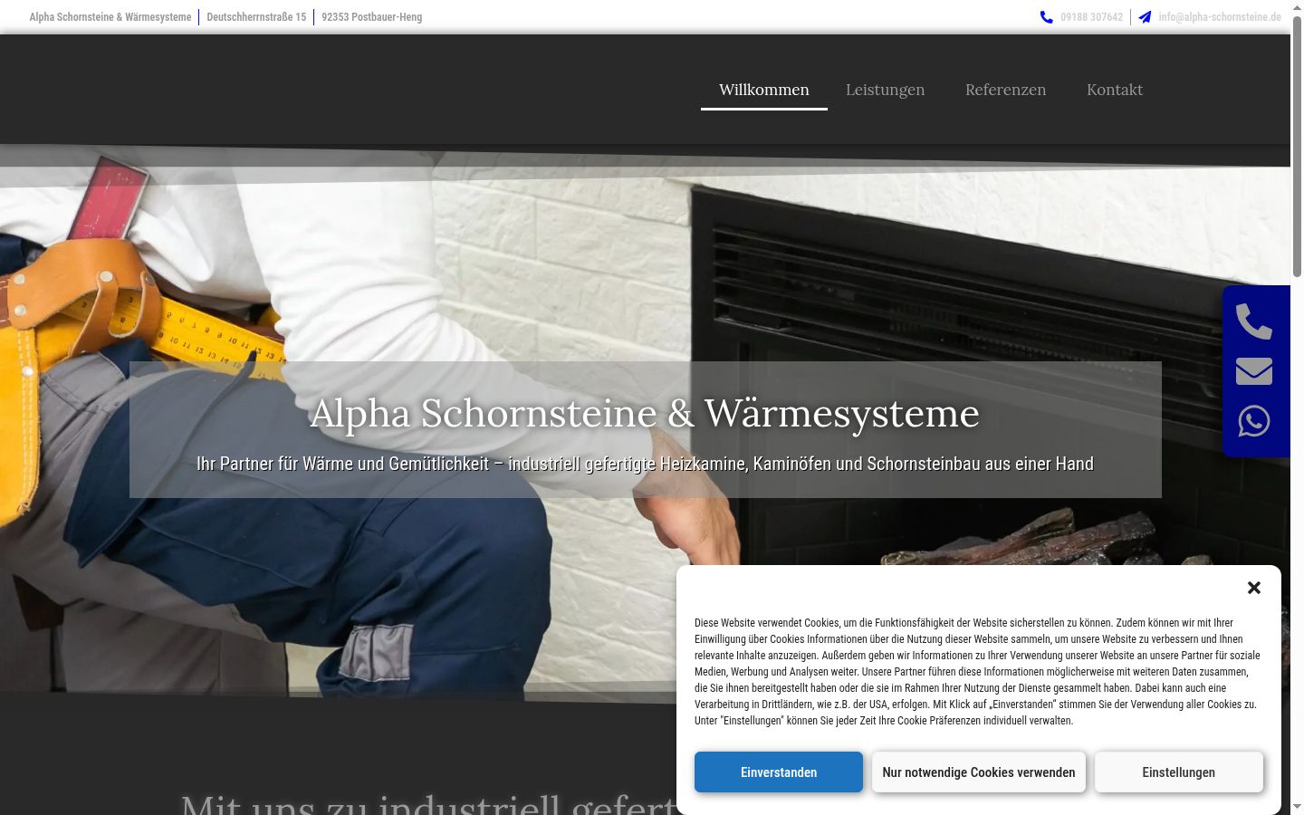Screenshot del banner di consenso mostrato prima di qualsiasi interazione