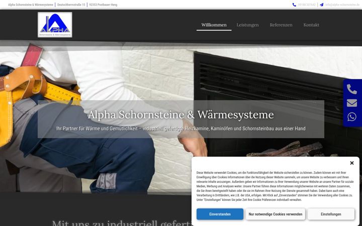 Screenshot of alpha-schornsteine-reichert.de