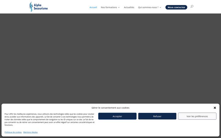 Screenshot von alpha-secourisme.com