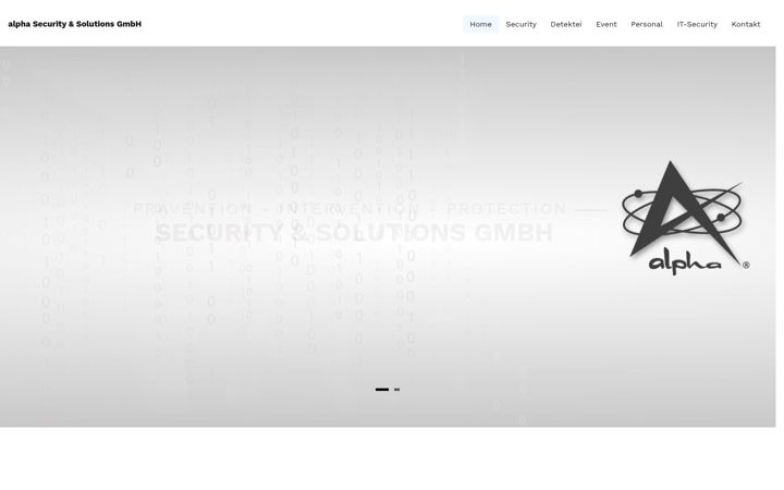 Screenshot von alpha-security.de