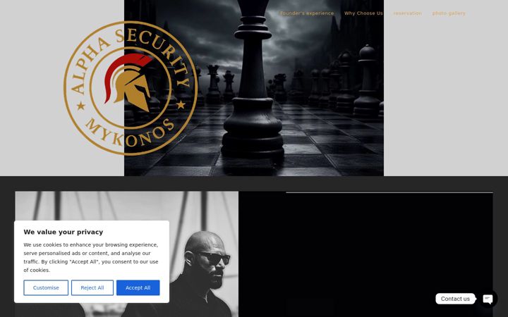 Screenshot von alpha-securitymykonos.com
