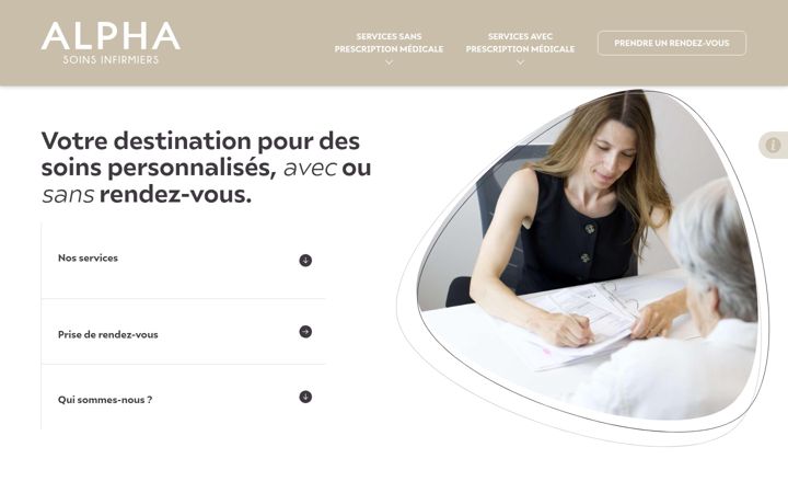 Screenshot of alpha-soins.ca