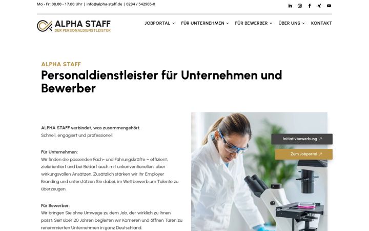 Screenshot di alpha-staff.de