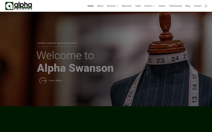 Screenshot di alpha-swanson.co.uk