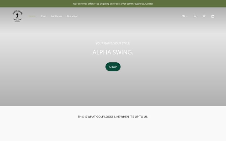 Screenshot of alpha-swing.com