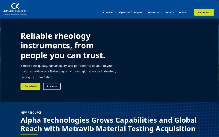 Screenshot of alpha-technologies.com
