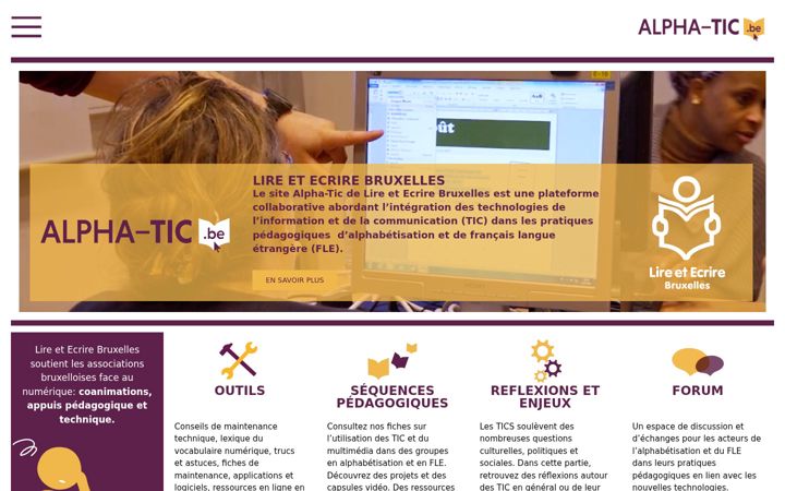 Screenshot di alpha-tic.be