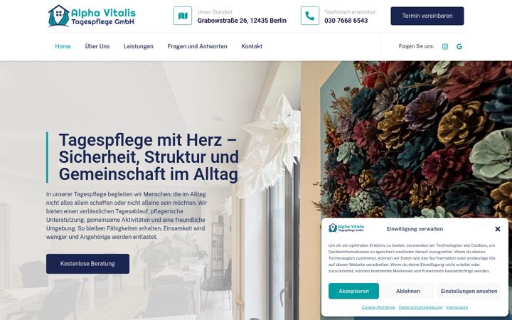 Screenshot di alpha-vitalis.de