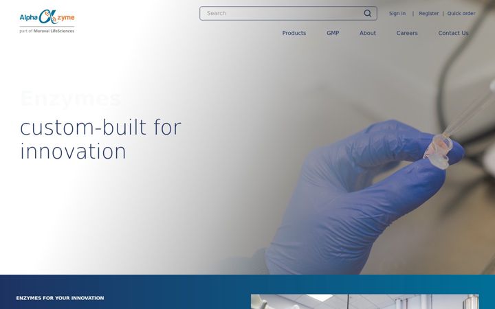 Screenshot di alpha-zyme.com