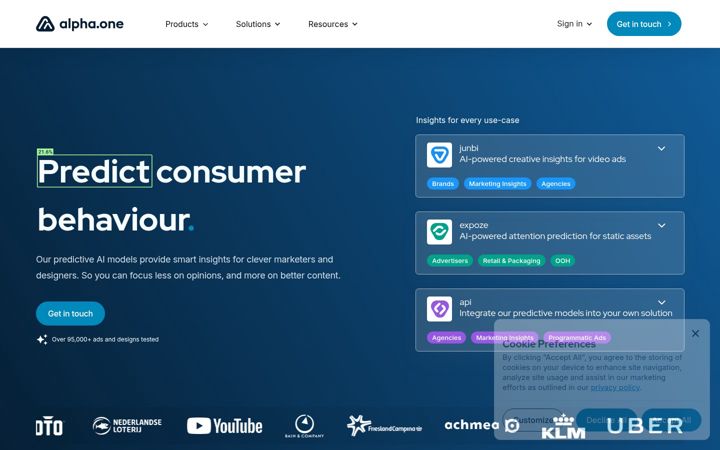 Screenshot of alpha.one