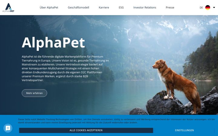 Screenshot ta' alpha.pet